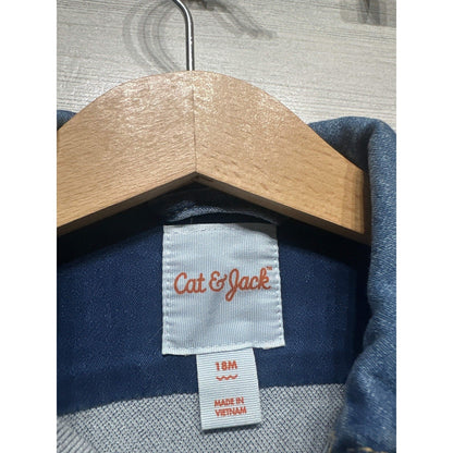 Cat & Jack Denim Jacket 18M Blue Medium Wash Trucker EUC1