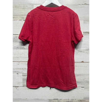 Star Wars T-Shirt Boys Medium Red Darth Vader Santa Hat Christmas EUC2