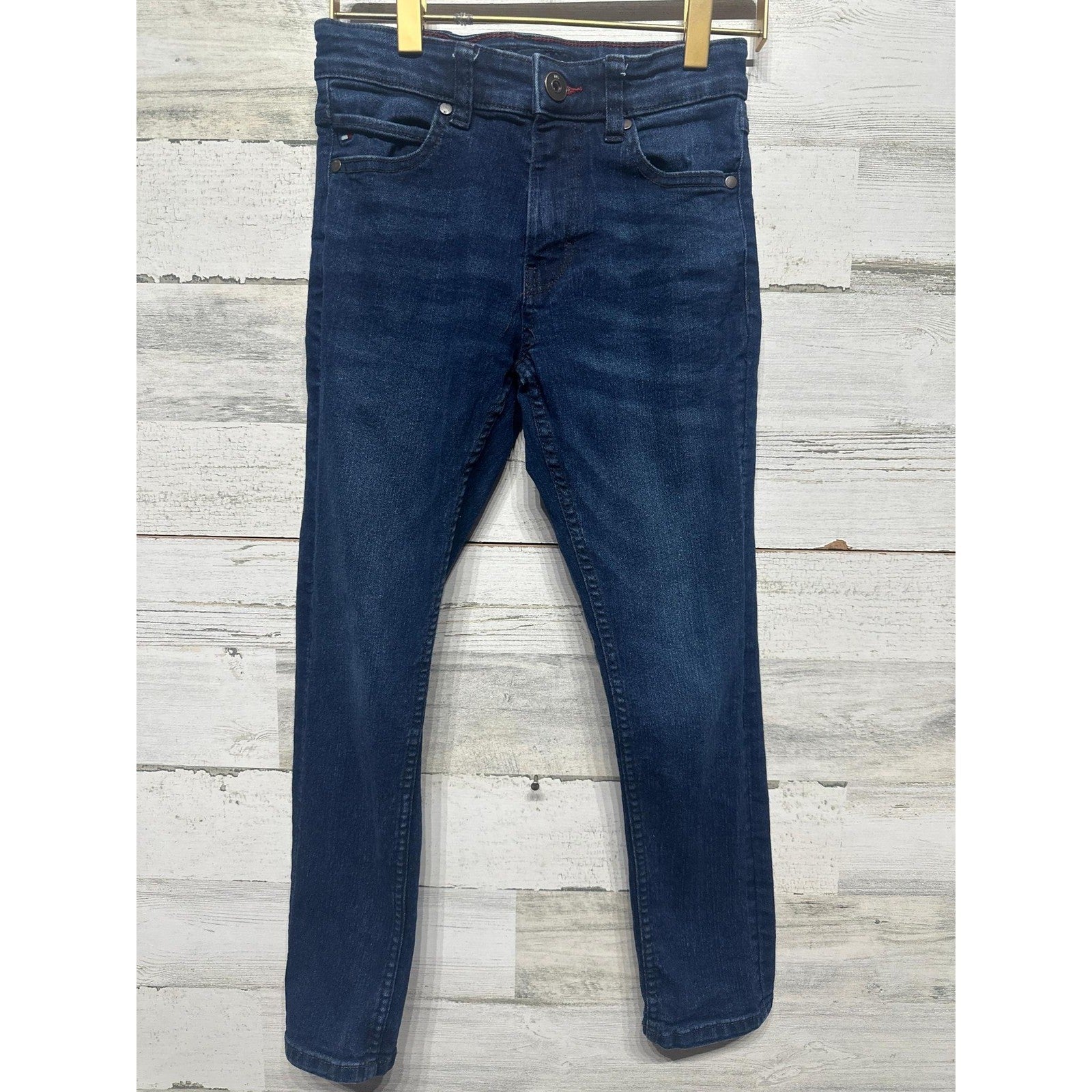 Tommy Hilfiger Skinny Jeans Girls Size 8 Dark Wash Stretch Denim0