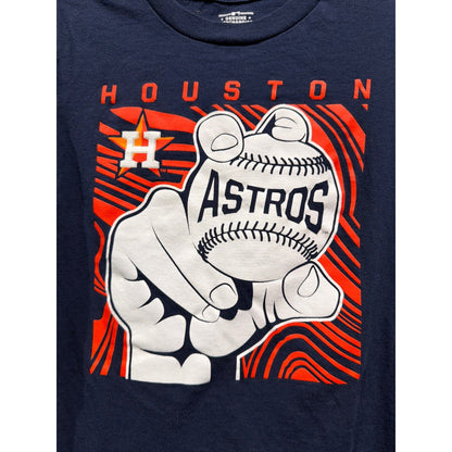 Genuine Merchandise T-Shirt Fits Like 5/6 Boys Navy Houston Astros Baseball1