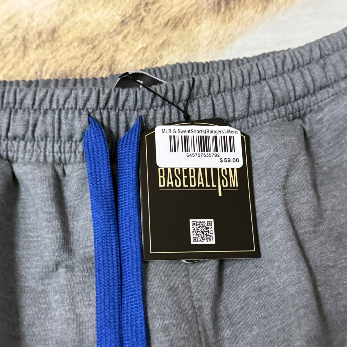 Baseballism Sweat Shorts Men Small Gray Texas Rangers MLB Sporty NWT3