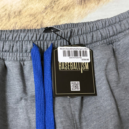 Baseballism Sweat Shorts Men Small Gray Texas Rangers MLB Sporty NWT3