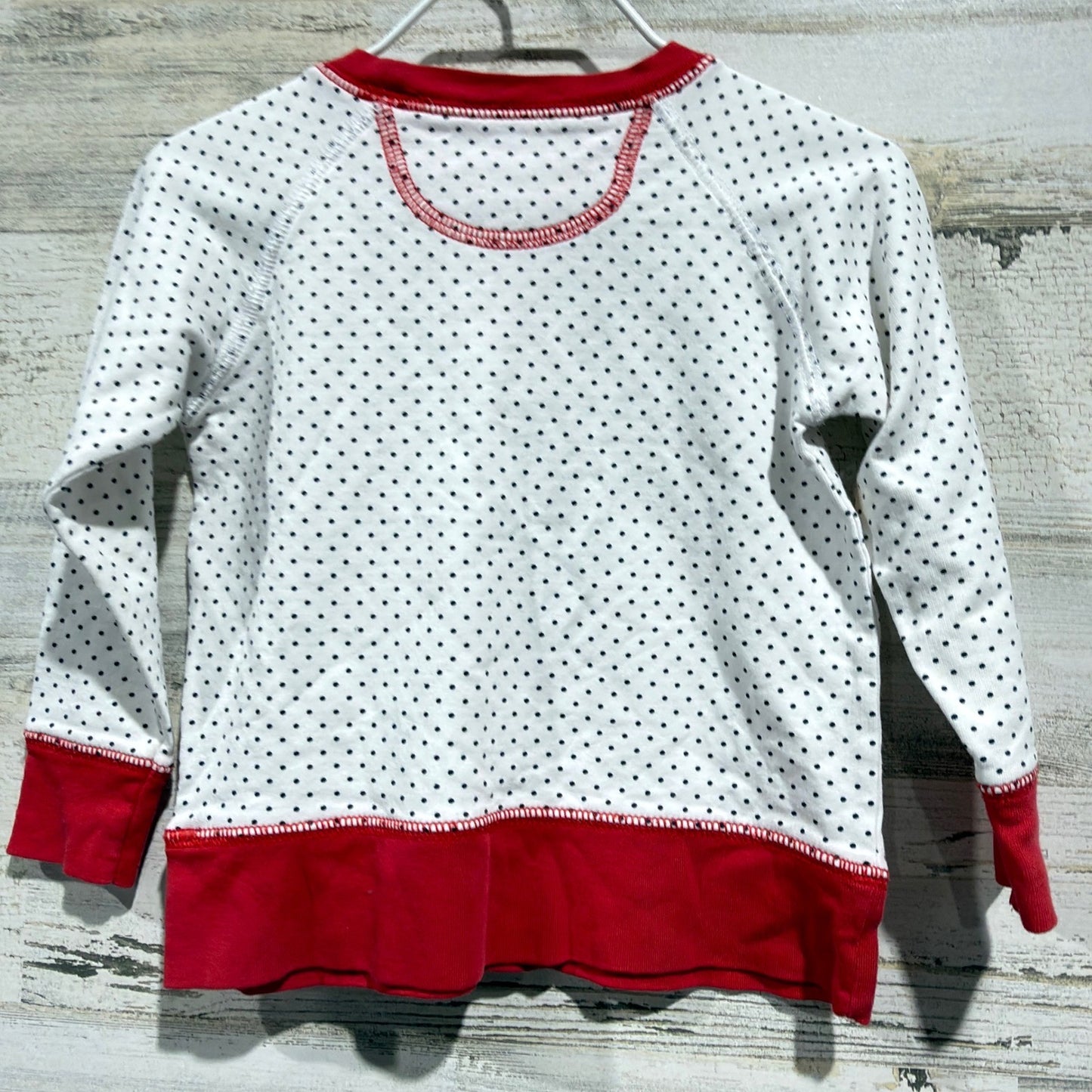 The Beaufort Bonnet Company Sweatshirt Girls 12-18M Polka Dot Preppy *Flawed3