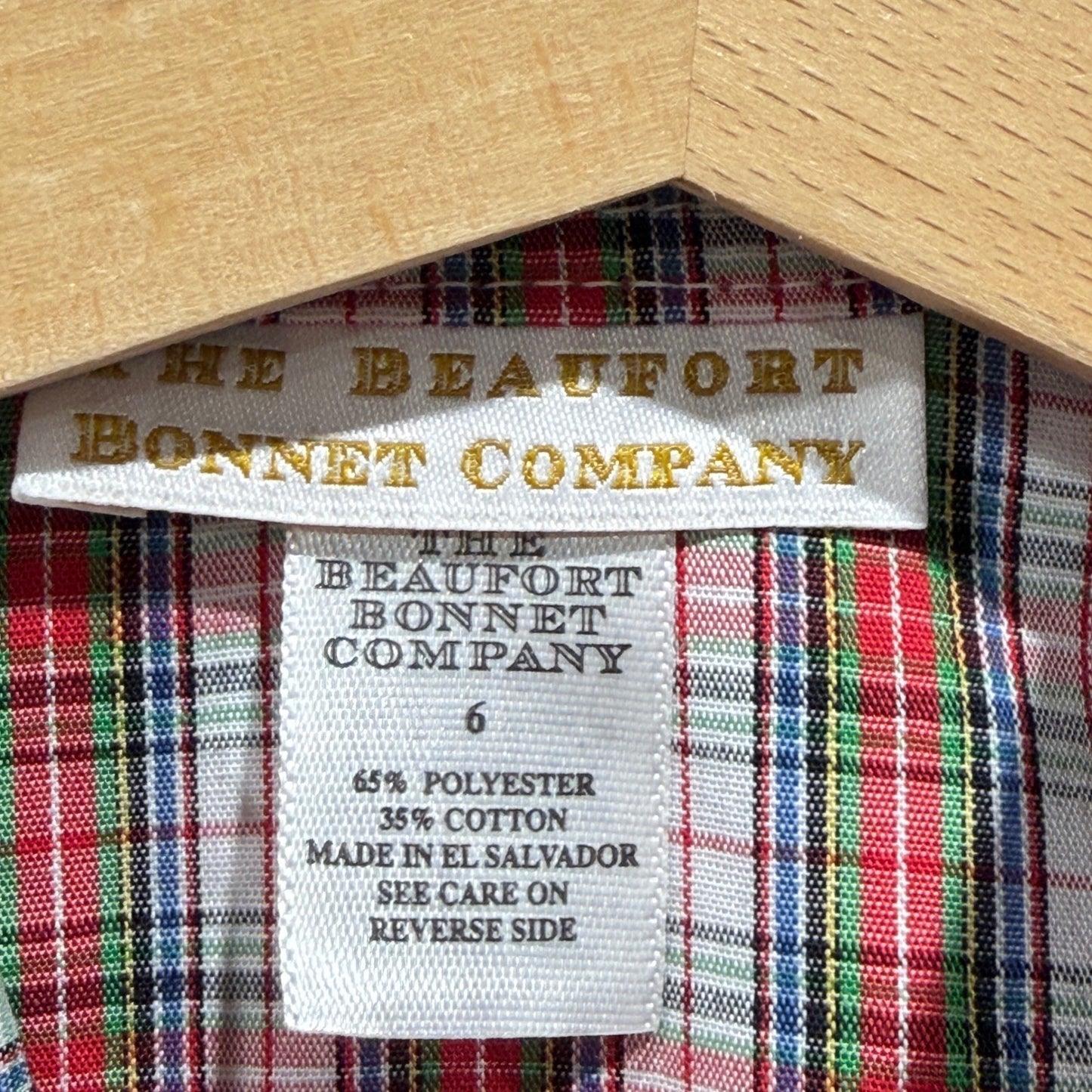 TBBC Dean's List Dress Shirt Boys Size 6 Plaid Merritt Park Preppy NWT3