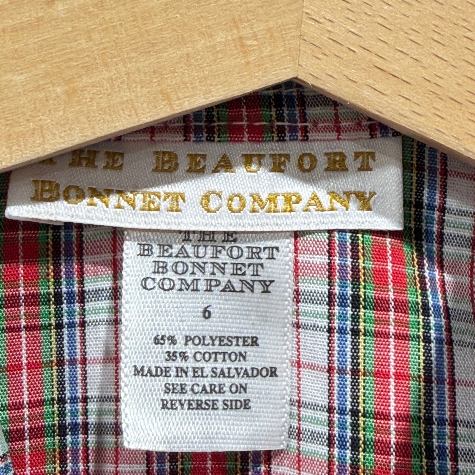 TBBC Dean's List Dress Shirt Boys Size 6 Plaid Merritt Park Preppy NWT3