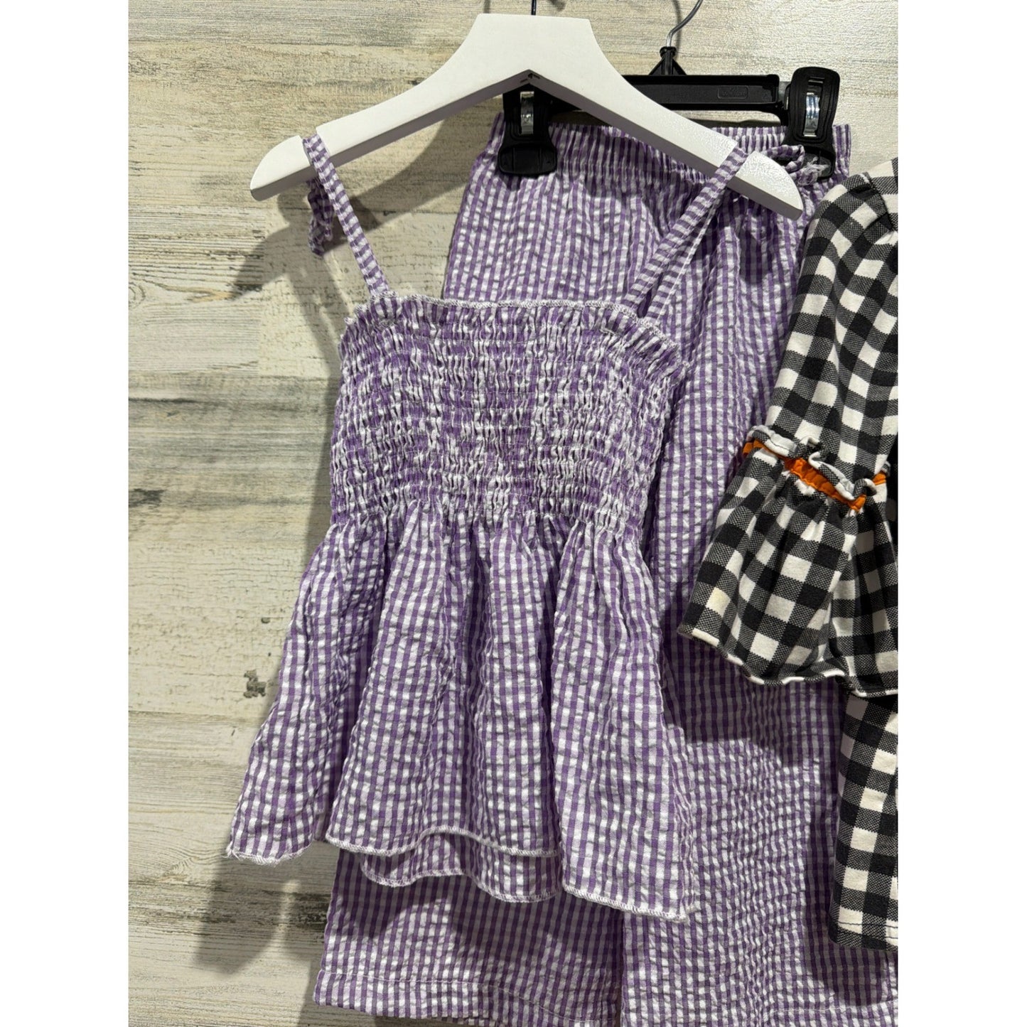 Girls 2T Pumpkin Gingham Fall Dress and Set Halloween2