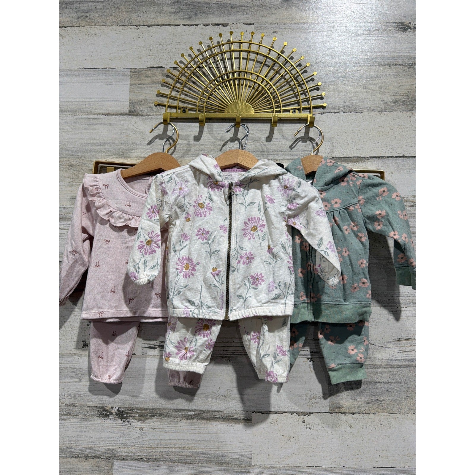 12M Girls BundleCarter's Child of Mine Modern Moments Pink Green Floral0
