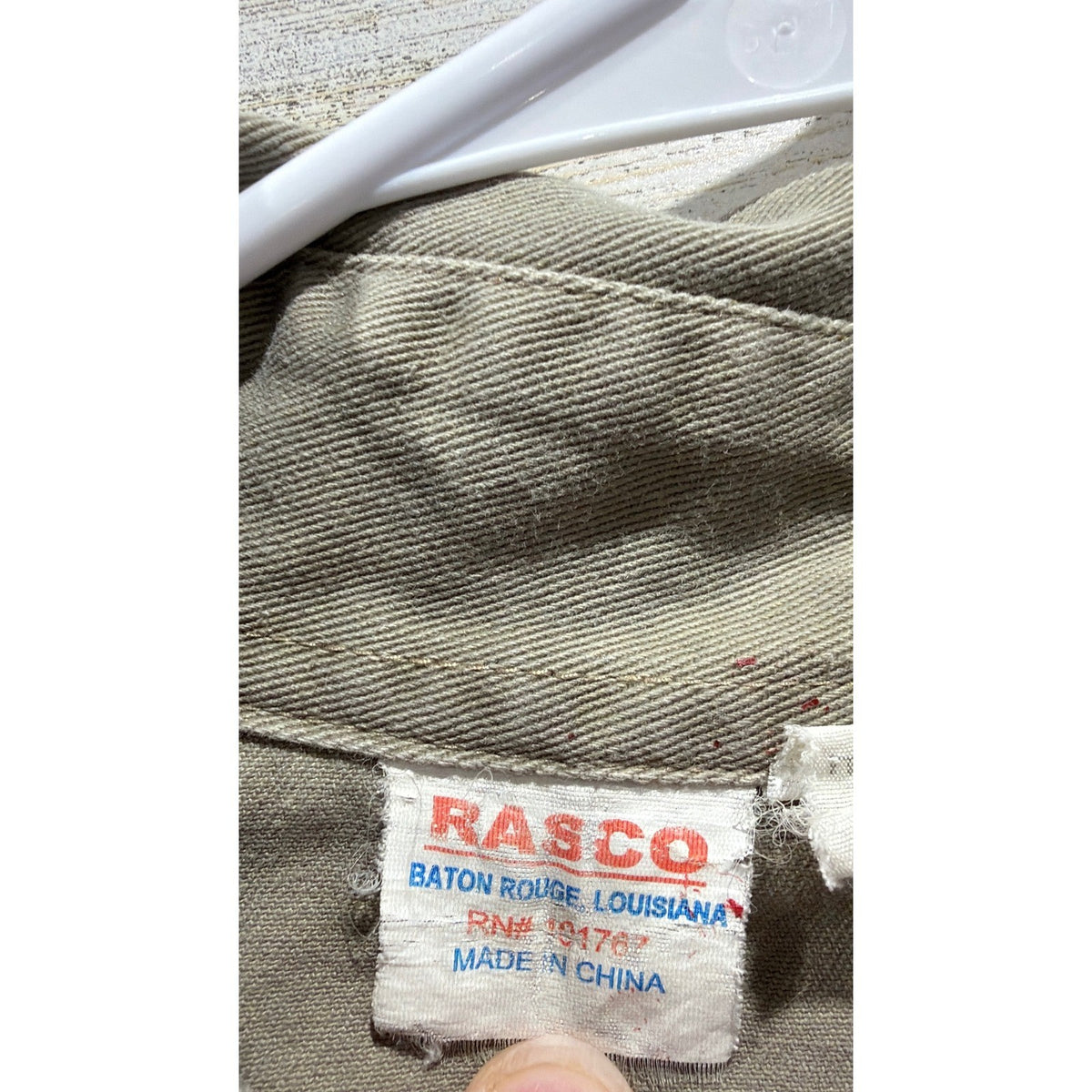 Rasco Cajun Camo Western Work Shirt Men Small Tan Green Pearl Snap Flawed*3