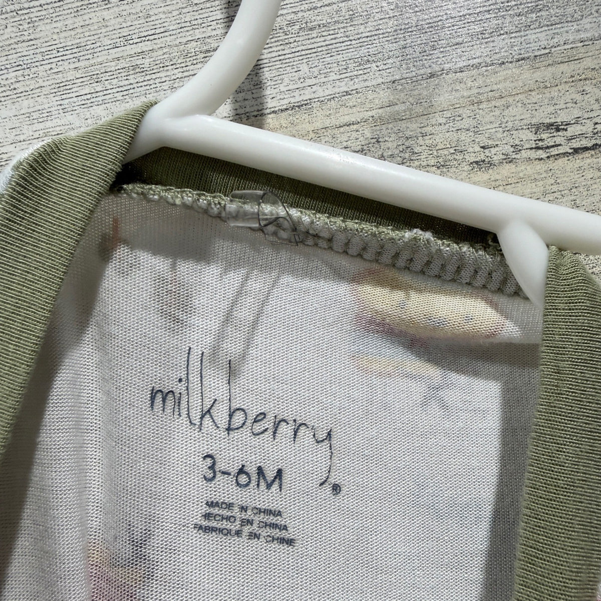 Milkberry Footed Sleepers Kids 3-6M White Paris Pickleball Bamboo Pajamas GUC*3