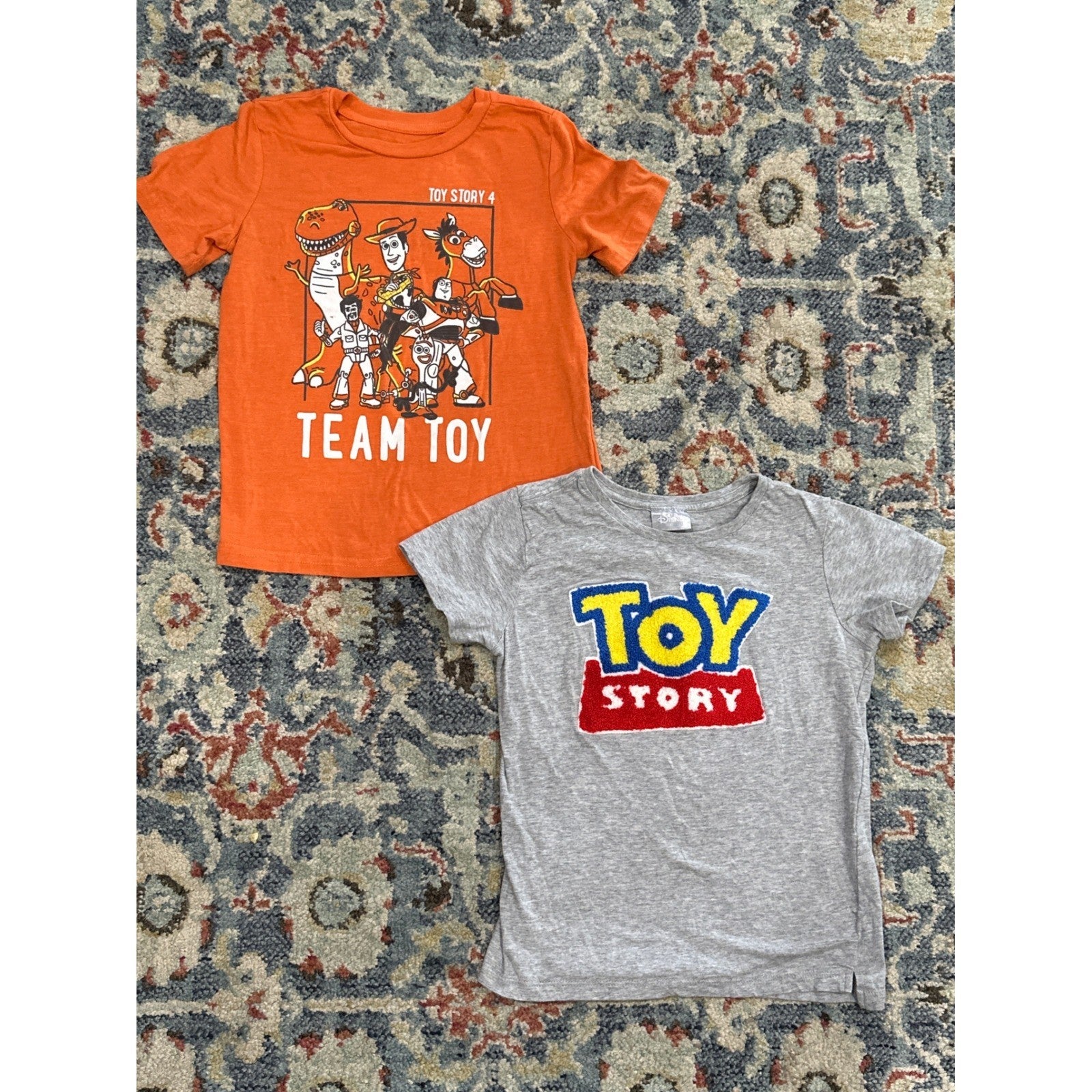 Disney Cotton On Kids Toy Story T-Shirt Bundle Boys 4 Orange Grey Graphic0