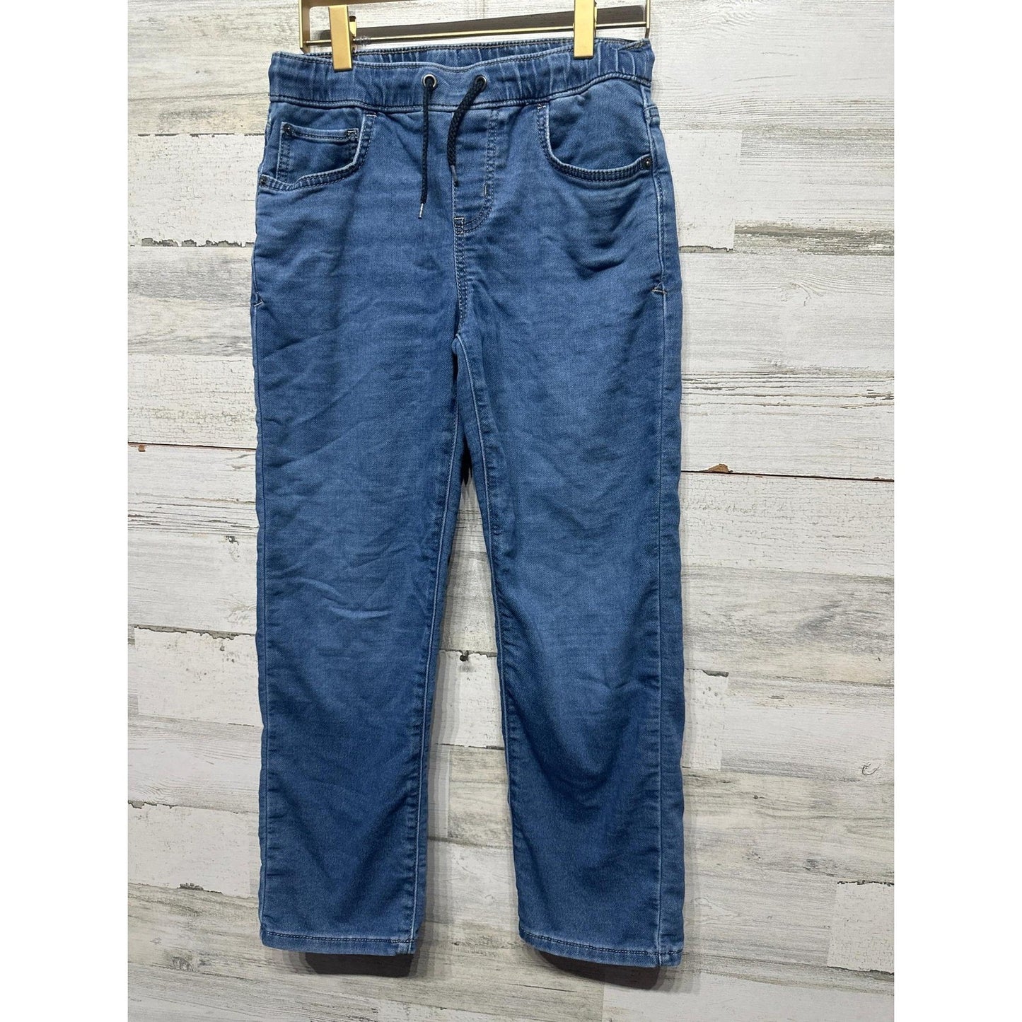 Cat and Jack Denim Joggers Boys Size 12 Blue Athletic Fit Drawstring EUC0