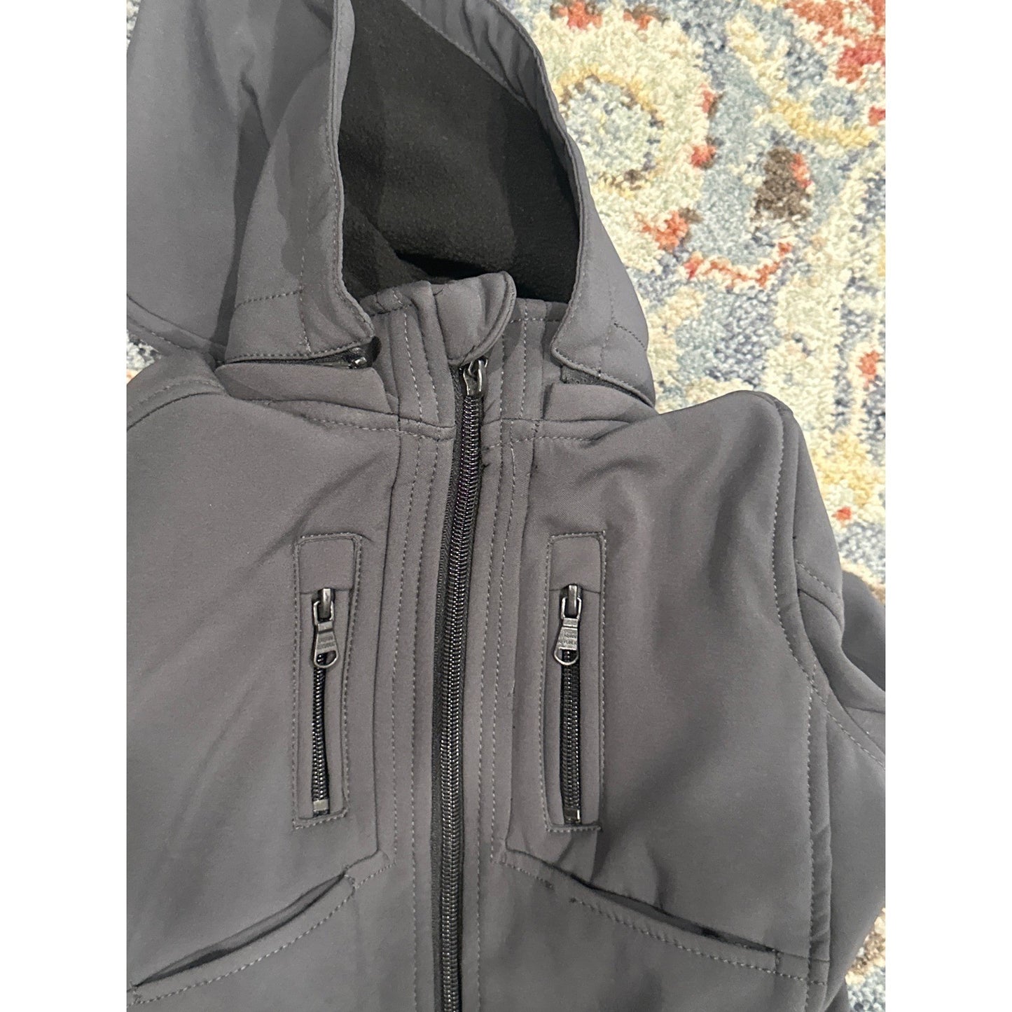 Water Resistant Urban Republic Hooded Jacket 3T Gray Fleece Lined Full Zip EUC5