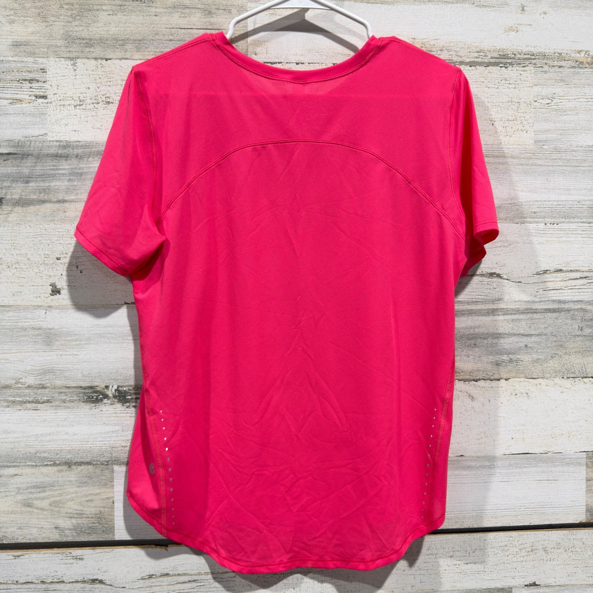 Lululemon Swiftly Relaxed Top Women 10 Pink Lychee Short Sleeve Run EUC3