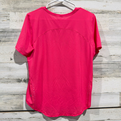 Lululemon Swiftly Relaxed Top Women 10 Pink Lychee Short Sleeve Run EUC3
