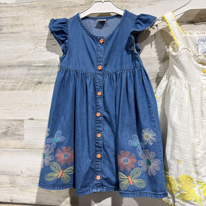 Etta Vee Gymboree Embroidered Dresses Girls 4T Blue White Cotton Summer Lot5