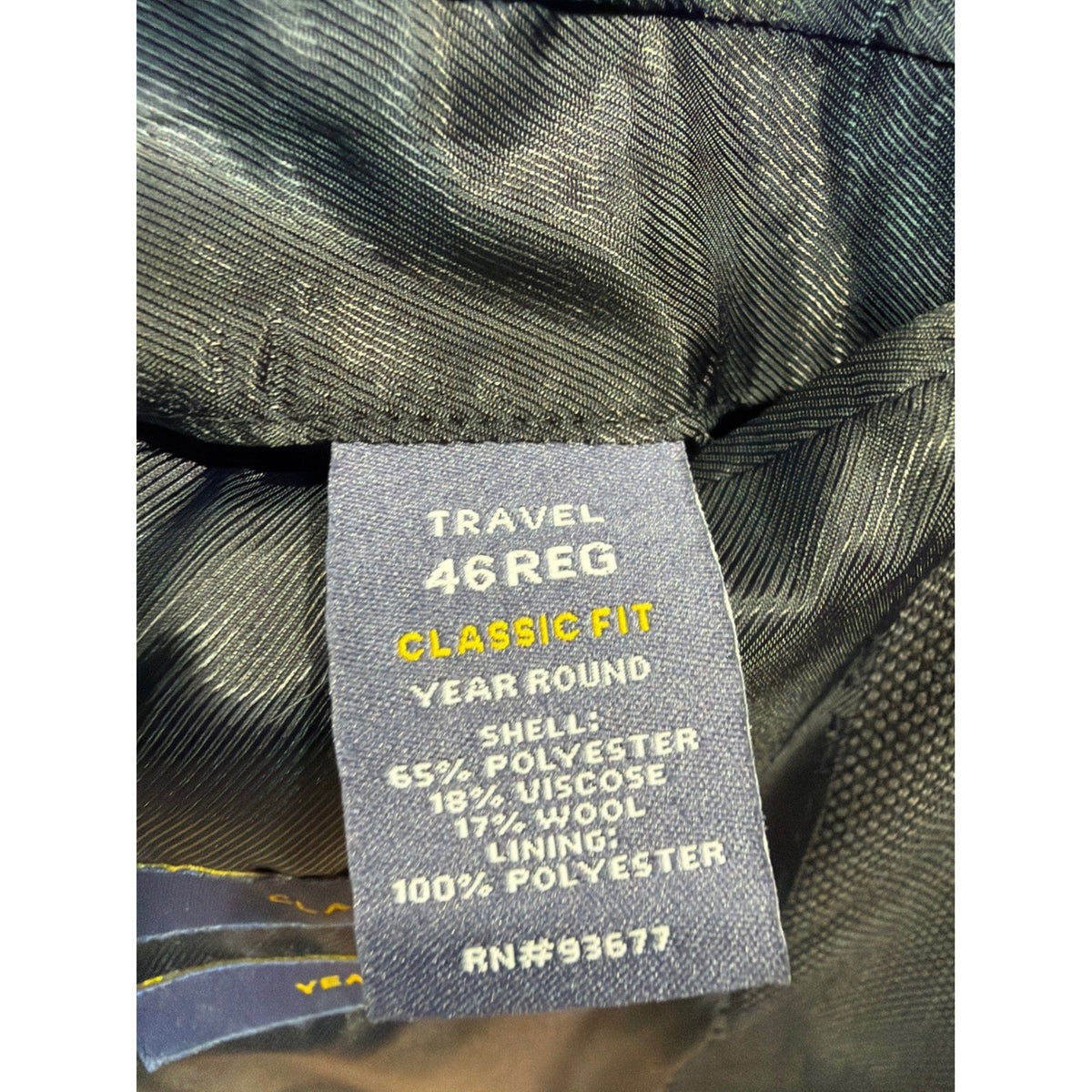 Stafford Suit Jacket Mens 46R Gray Classic Fit Travel Performance Blazer EUC3