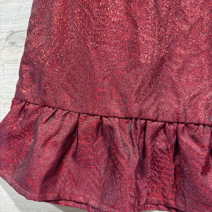 Wheat Dress Hellen Girls 12M Dark Berry Metallic Shimmer Holiday Party NWT2