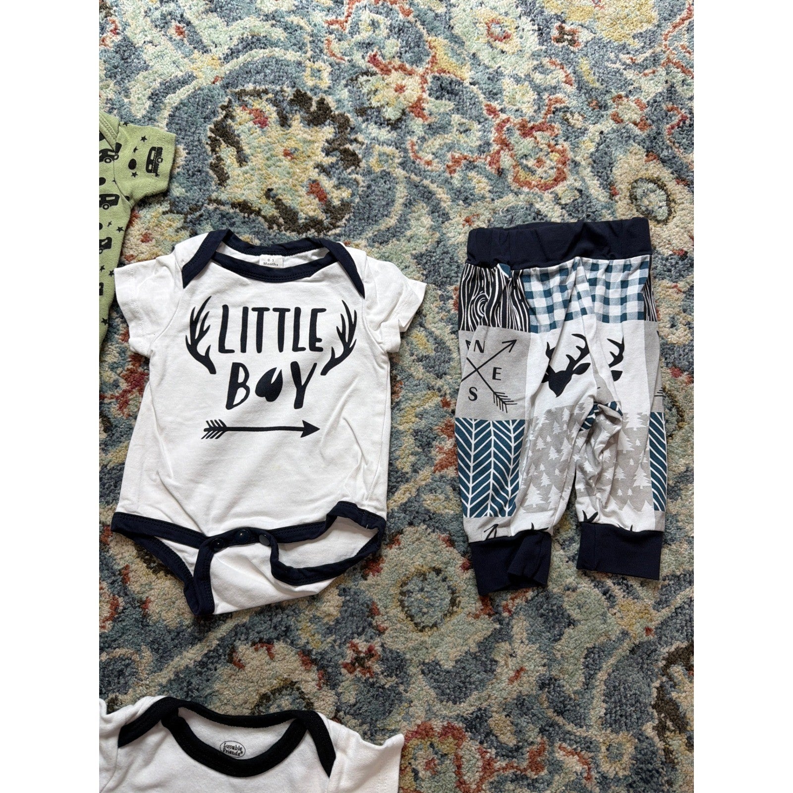 Rae Dunn Baby Gap Boys 0-3M Green Brown Camo Camping 12pc Bundle Gorpcore GUC3