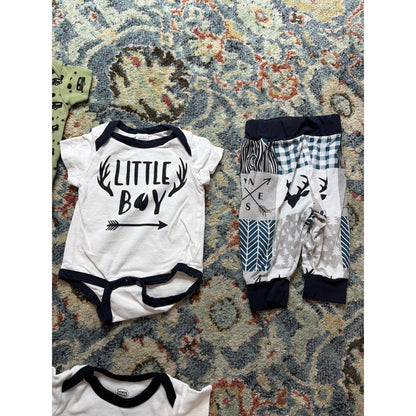 Rae Dunn Baby Gap Boys 0-3M Green Brown Camo Camping 12pc Bundle Gorpcore GUC3
