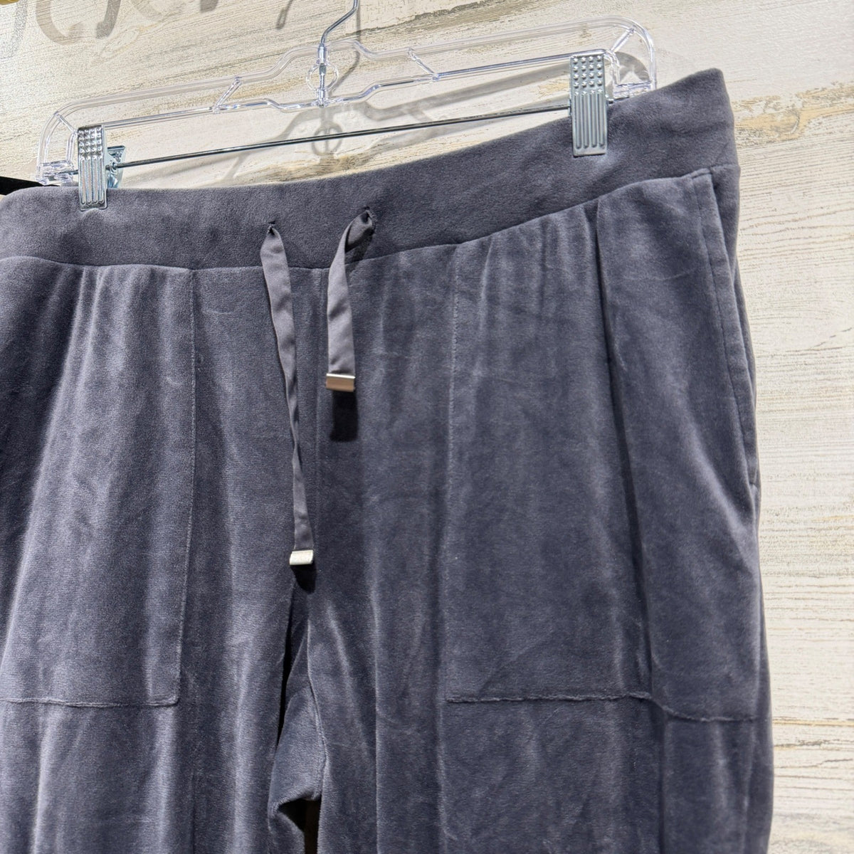 Soma WKND Velour Lounge Set Women Size M Gray Polyester Spandex Casual Cozy5