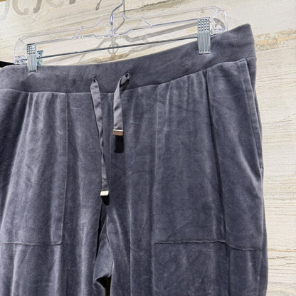 Soma WKND Velour Lounge Set Women Size M Gray Polyester Spandex Casual Cozy5