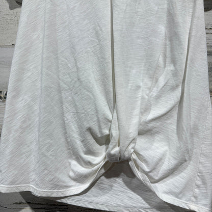 Matilda Jane Joanna Gaines Top Women XS White Twist Front Flutter Sleeve *Flawed3