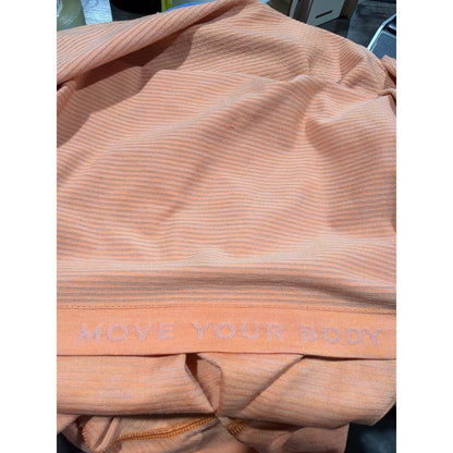 Lululemon Swiftly Tech Short Sleeve Women 14 Orange Mesh Knit Athletic GUC6