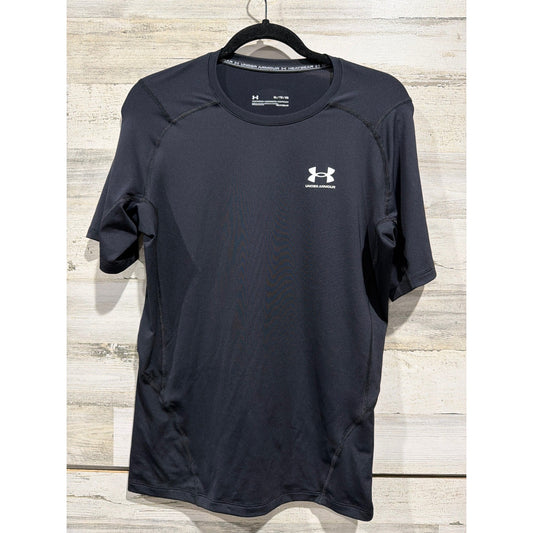 Under Armour Compression Shirt Men XL Black HeatGear Short Sleeve EUC0