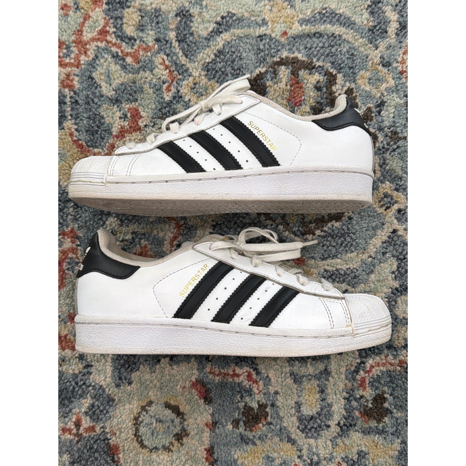 Adidas Superstar Sneakers Youth 4 White Black Shell Toe Classic Streetwear0