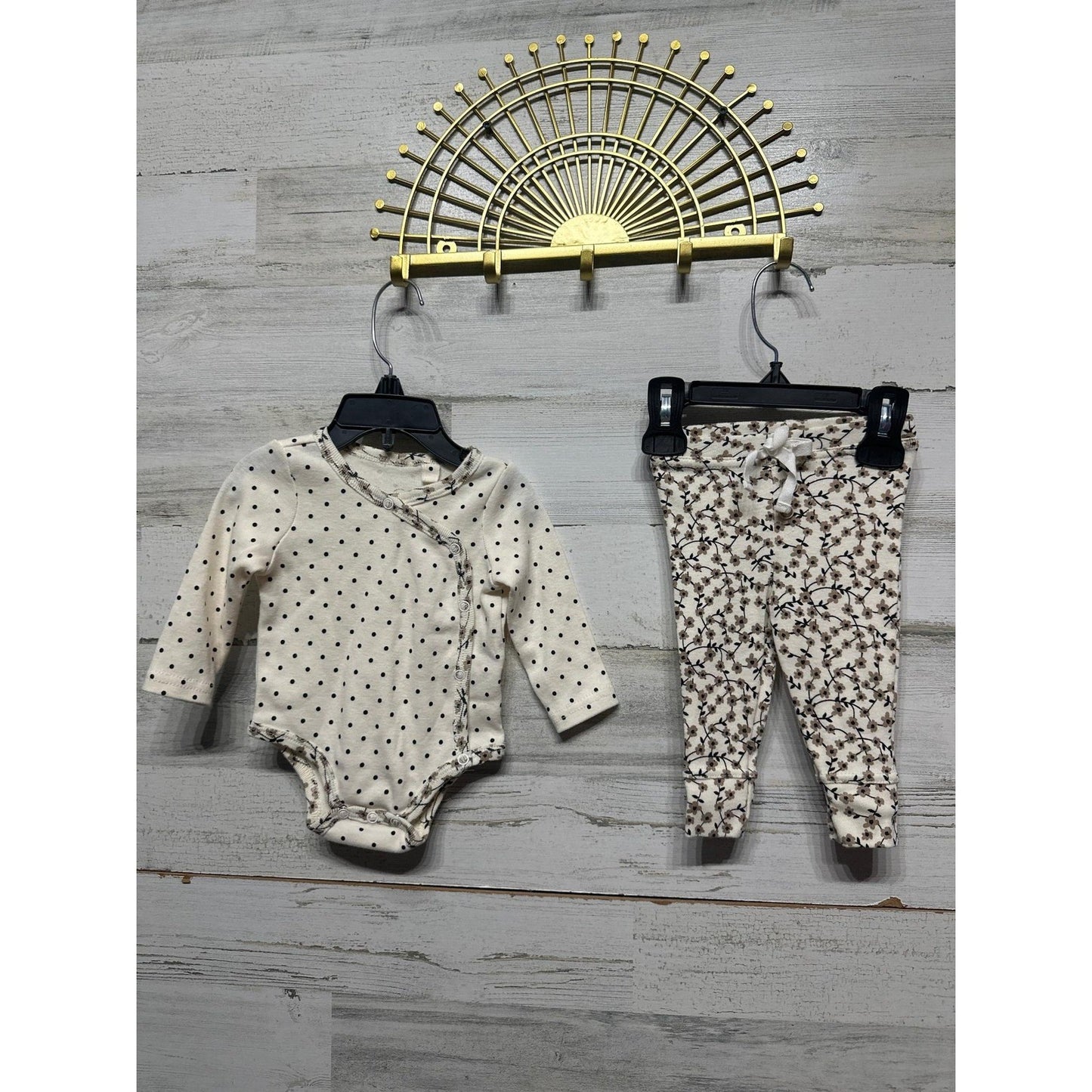Jessica Simpson Carter's Baby Girls 3-6M Teal Floral Heart Outfit Lot EUC2