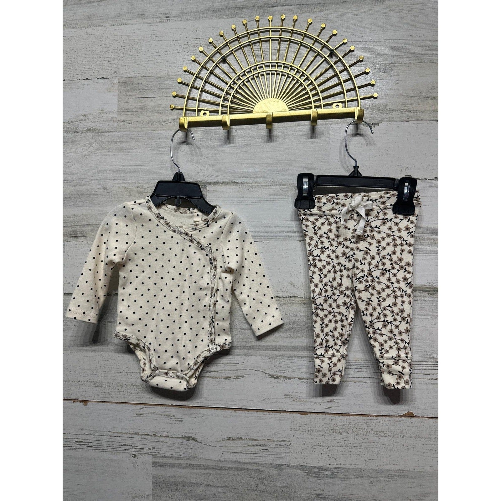 Jessica Simpson Carter's Baby Girls 3-6M Teal Floral Heart Outfit Lot EUC2
