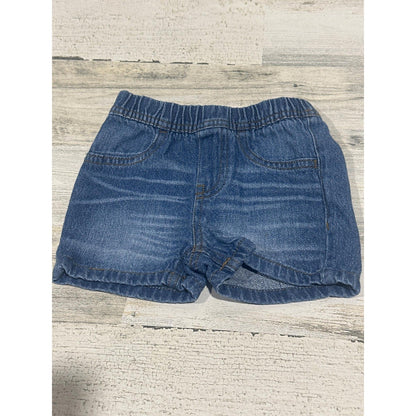 Wrangler Denim Shorts Boys 12M Blue Elastic Waist Pull On EUC0