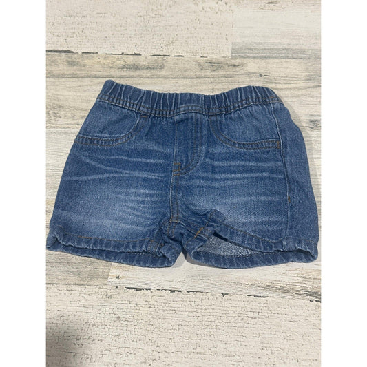 Wrangler Denim Shorts Boys 12M Blue Elastic Waist Pull On EUC0
