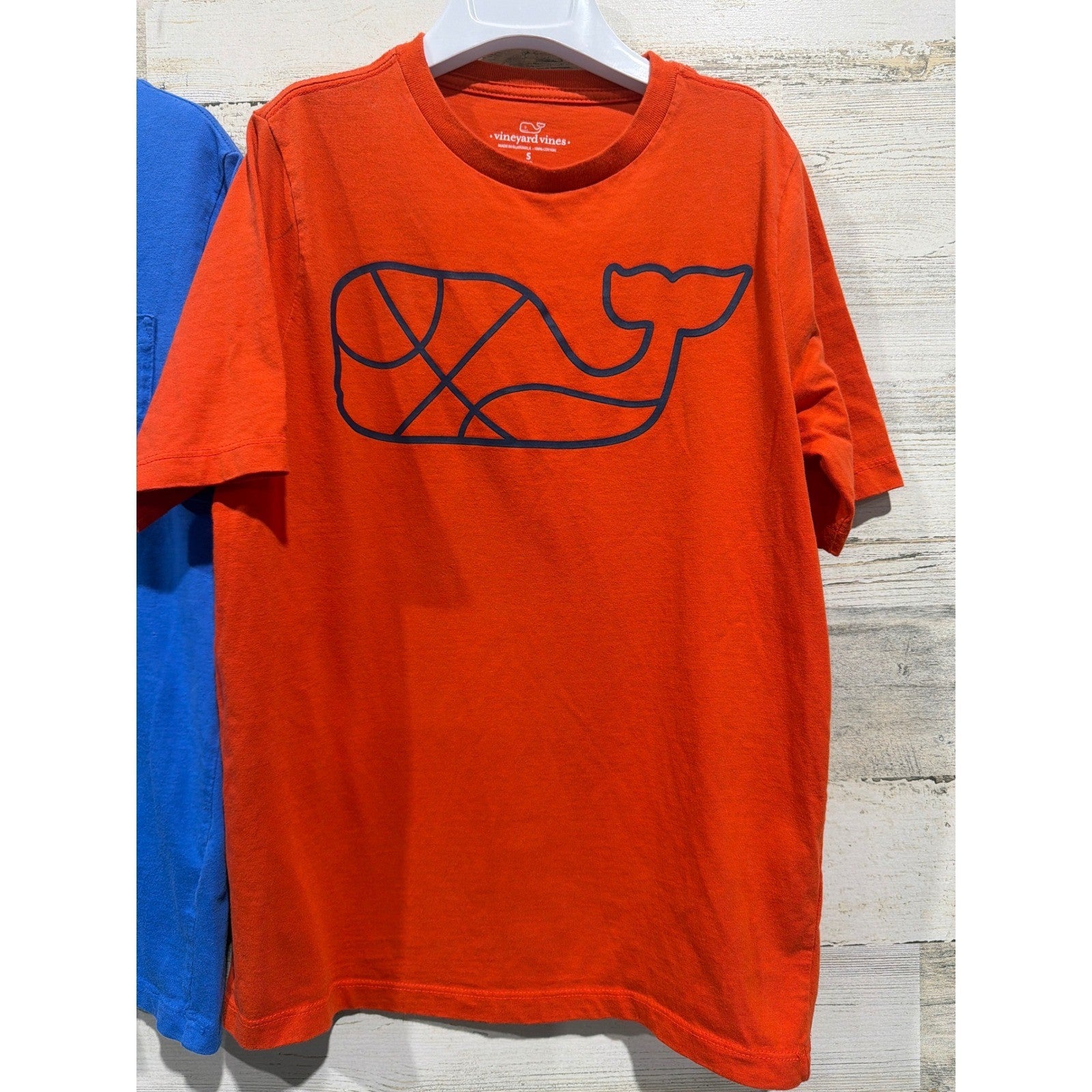 Vineyard Vines T-Shirt Lot Boys Small 8-10 Blue Orange Whale Basketball Prep1