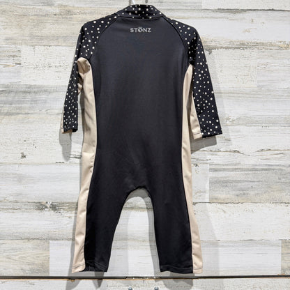 Stonz Sun Suit 18-24M Black Polka Dot Rash Guard UV Protection NWT3
