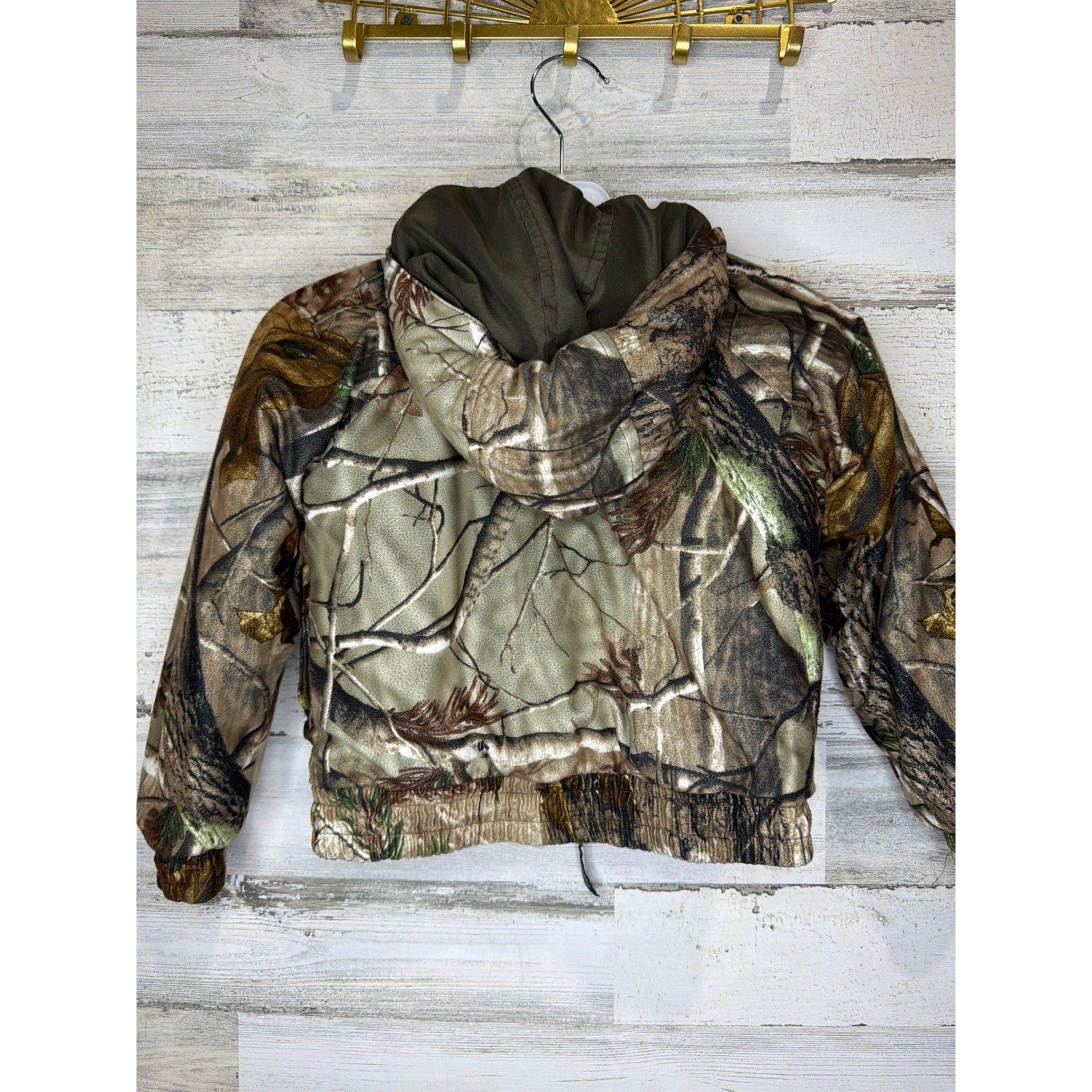 Remington Reversible Jacket Boys 4/5 Camo Real Tree Insulated Gorpcore EUC4