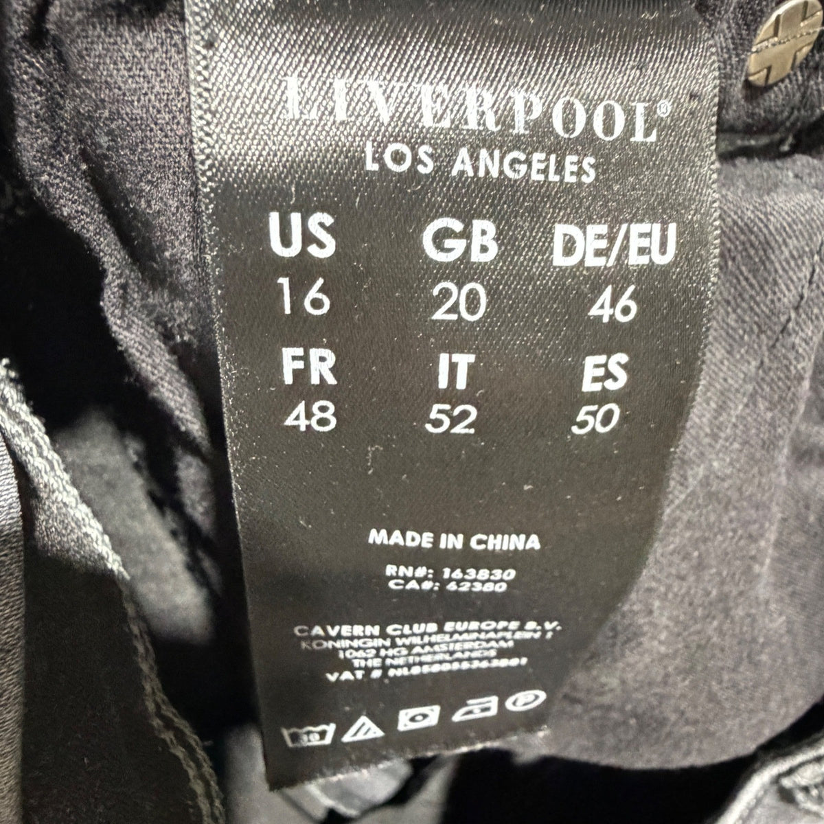 Liverpool The Skinny Jeans Women 16 Black Cotton Blend Faded Denim Casual5