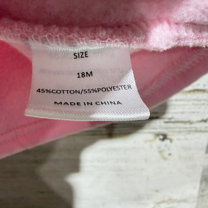 Stitchy Fish Sweatshirt Dress Girls 18M Pink Ballet Slipper Peplum Preppy EUC4
