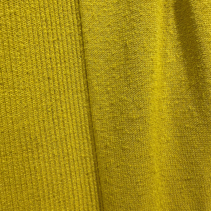 Anthropologie Cardigan Women Medium Yellow Open Front Peplum Knit GUC*2