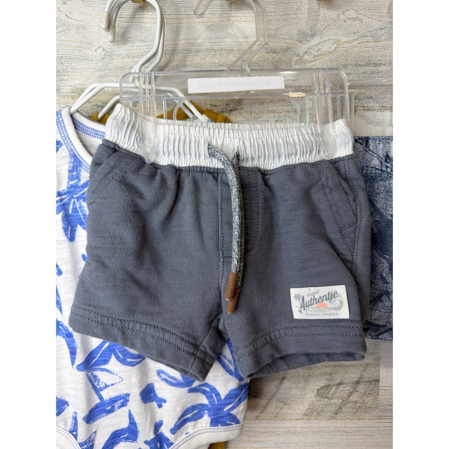 Carter's Bodysuit Shorts Swimsuit Boys Size 3m Summer Bundle Coastal Resort4