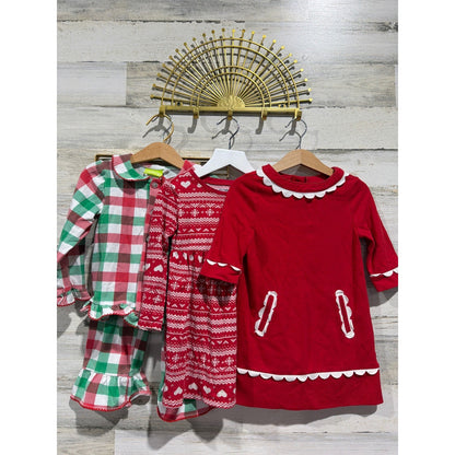 Classic Whimsy Old Navy Baby Gap Holiday Bundle Girls 3T Red Green Plaid0