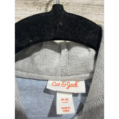 Cat & Jack Old Navy Jacket Sweatshirt Girls 8 Blue Floral Denim Bundle2