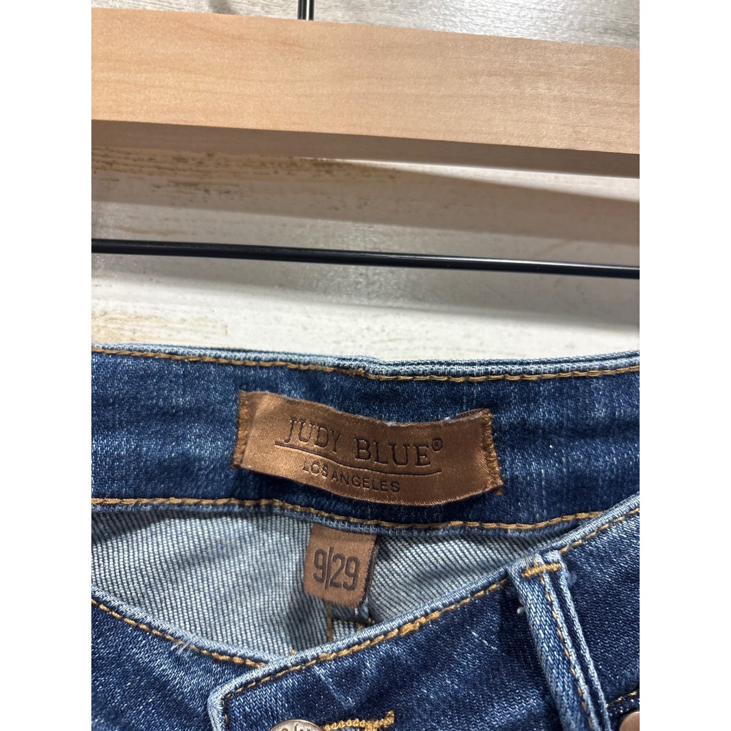 Judy Blue Slim Fit Women 9/29 Dark Blue Distressed High Rise Stretch Denim1