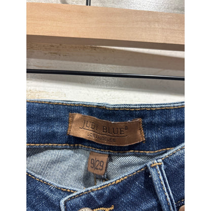 Judy Blue Slim Fit Women 9/29 Dark Blue Distressed High Rise Stretch Denim1