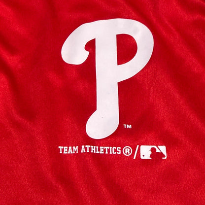 Team Athletics Baseball Jersey Kids XL Red Blue Phillies Sportswear NWT5