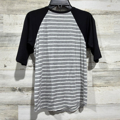 Tees2urdoor Baseball Tee Girls Youth Medium Gray Black Bulldogs Graphic3