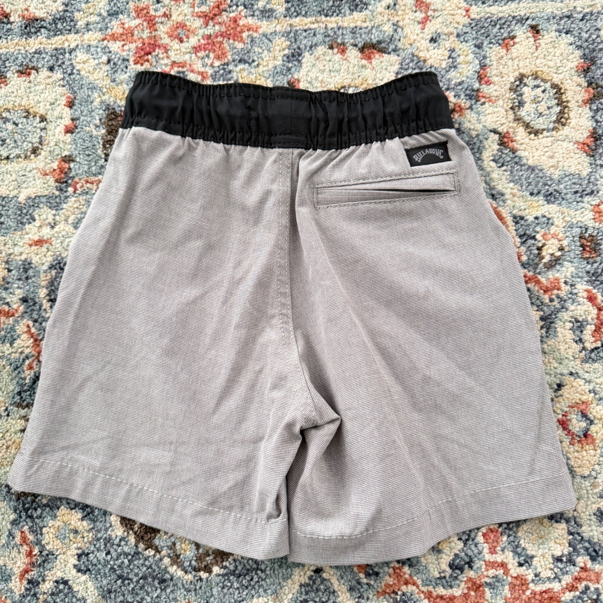 Billabong Hybrid Shorts Boys 4/S Grey Stripe Recycler Boardshorts Surf EUC4