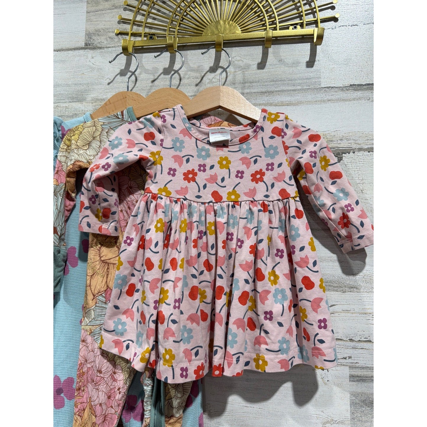 Hanna Andersson Bluey Carters Girls 12-18M Blue Pink Floral Bundle3