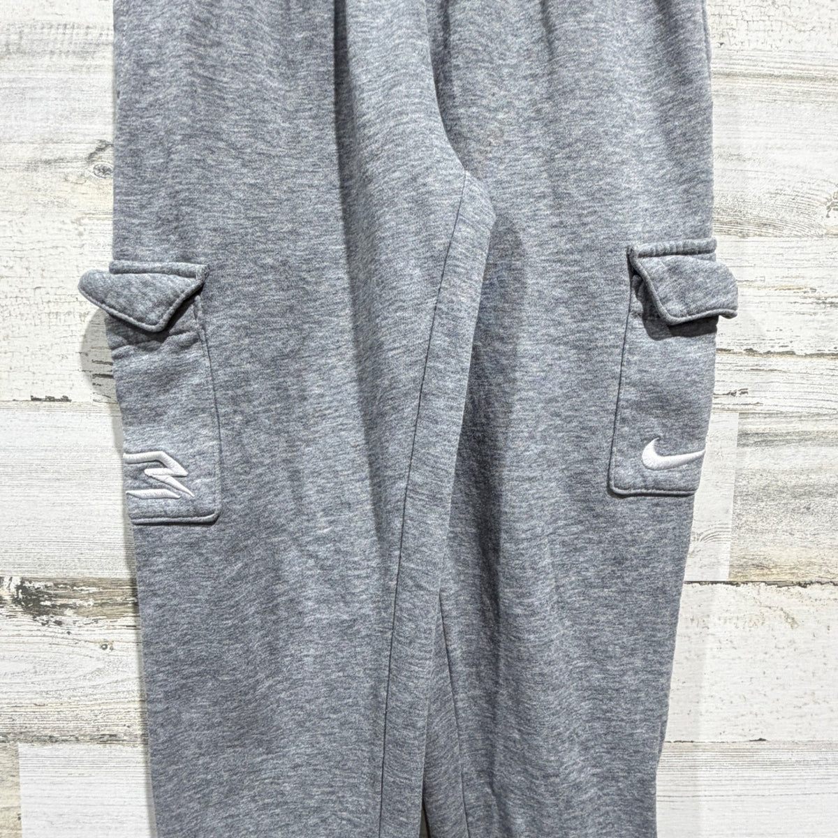 Nike Cargo Sweatpants Boys Size Small Grey Fleece Joggers Active1