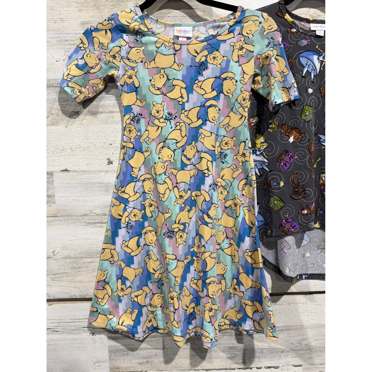 LuLaRoe Dress Tunic Girls 8 Disney Winnie The Pooh Alice Wonderland3
